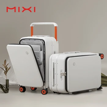Mixi New Design Wide Handle Suitcase Men Carry-On Luggage Women Travel Trolley Case 20 Inch Cabin PC Aluminum Frame M9275 1