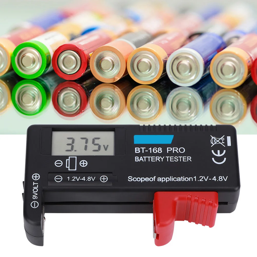 1.2V‑4.8V Digital LCD Battery Tester BT‑168PRO 1.2V‑4.8V Checker for Small Batteries Button Cell