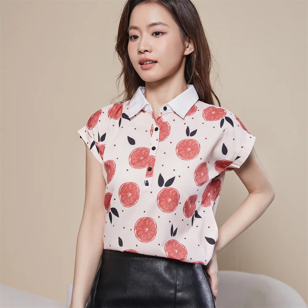 Women Spring Summer Style Chiffon Blouses Shirt Lady Casual