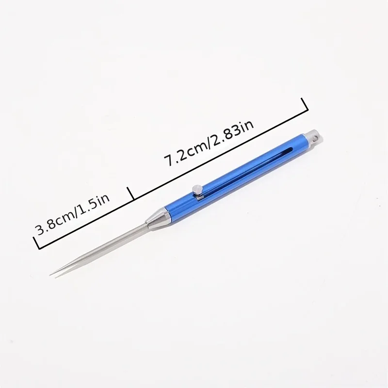 Adjustable Length Titanium Steel Hookah Shisha Foil Poker Hole Puncher Toothpick Fruit Needle Tool Portable With Keychain 1pc hookah accessories