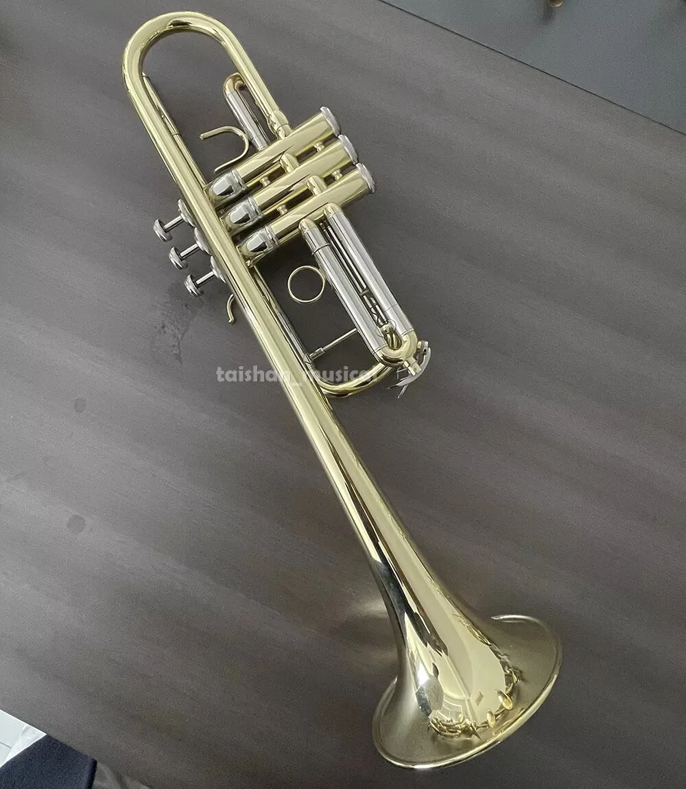 Brass Lacquered C Trumpet Cupronickel Tuning Pipe With Case