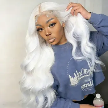 13x4 Hd Body Wave Lace Front Wig Human Hair Glueless Wig 200 Density Wigs White Lace Front Wig Human Hair Brazilian Virgin 1
