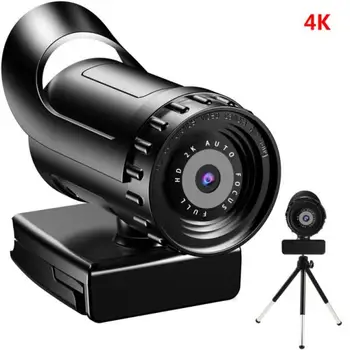 Autofocus-2022 p, 2K, 4K 웹캠, 컴퓨터 카메라 HD 네트워크 USB 라이브 웹캠 4k 회전 가능 삼각대 미니 카메라, 1080 신제품