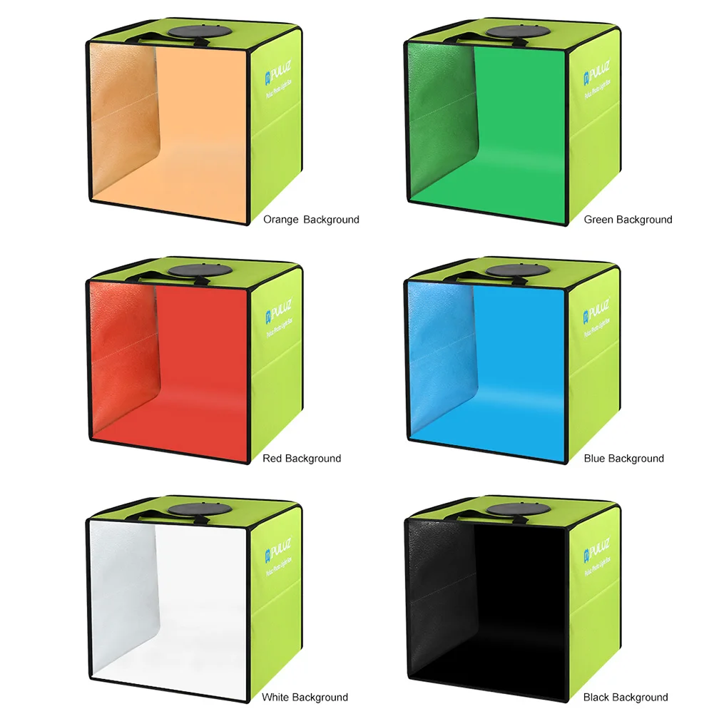 PULUZ 30cm Studio Photobox Photography Lighting Tent Kit Lightbox Photo Background Ring Light Soft Box for Mobile Phone Camera