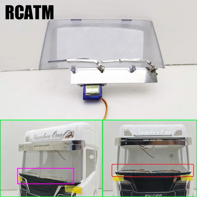 Metalen Ruitenwissers Voor 1/14 Tamiya Rc Truck Scania 56368 770S Diy