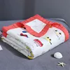 4 Layers Bamboo Cotton Blanket Baby Muslin Swaddle Kids Bath Towel Infant Bedding For Newborn Baby Blanket Infant Wrap 110X120CM 3