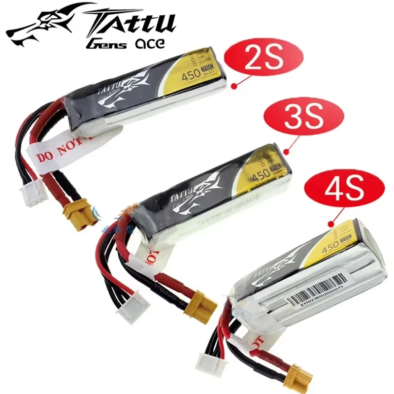 Batterie LiPo 450mAh 75C 2S/3S/4S pour RC Drone Hélicoptère