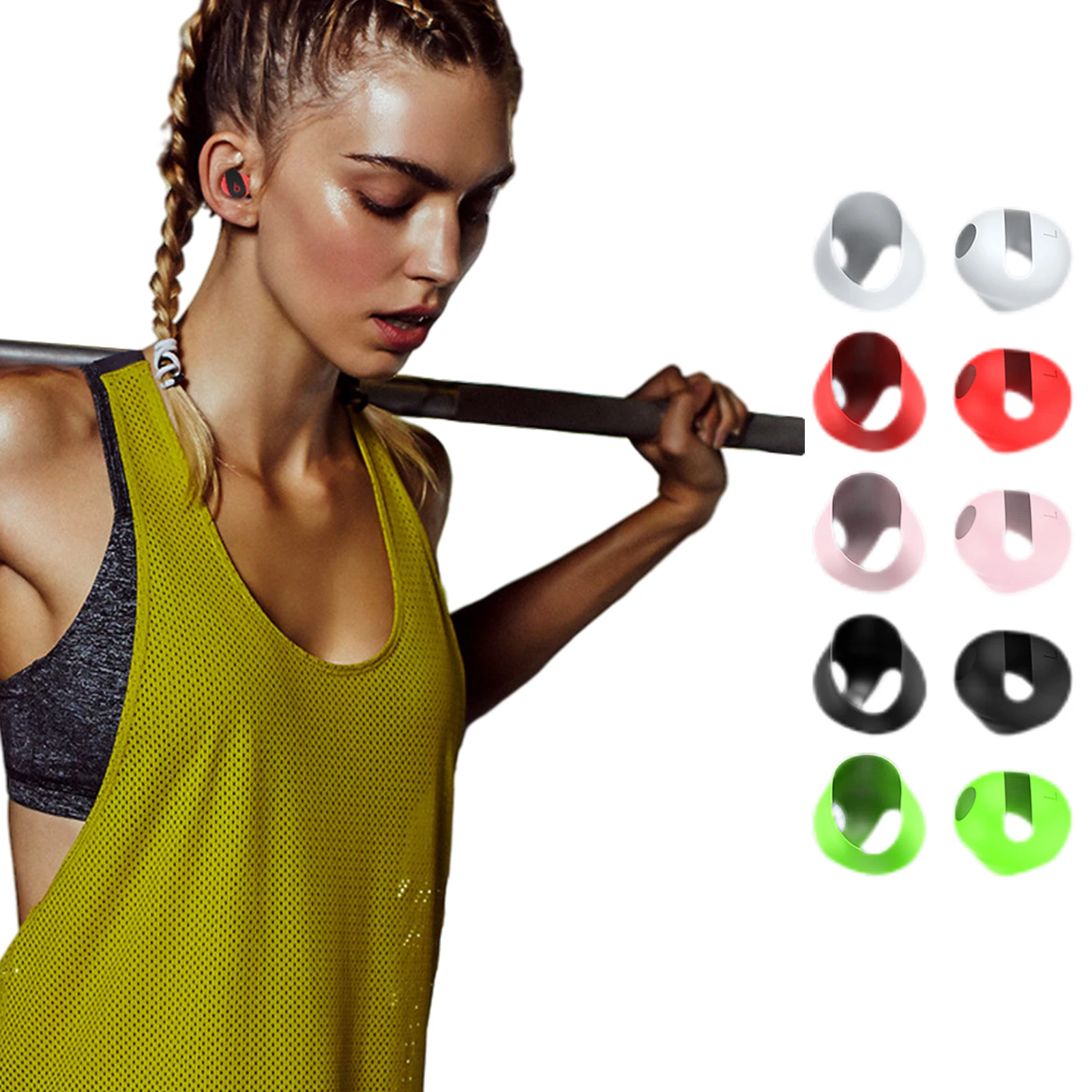 Ear Pads For Beat Fit Pro Earphones Silicone Ear Caps 5 Pairs Replacement Eartips Earphone Case Dustproof Earpads Eartips Soft