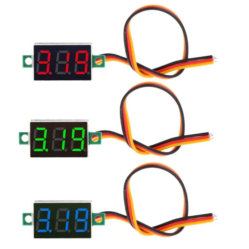

Mini Digital Voltmeter 0.36in Three-Wire LED Panel Digital Display Meter