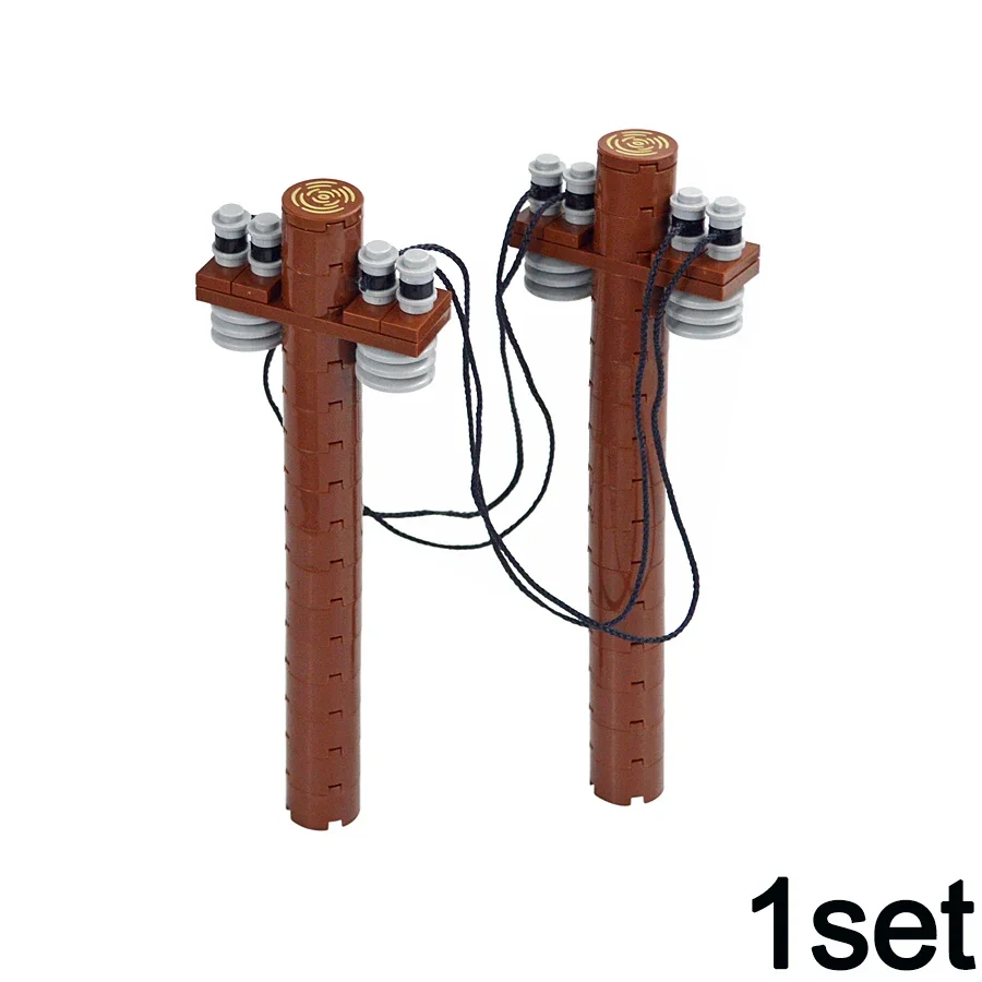 Enhanced Train Accessories and Building Block Set with Wheel Track Parts and Power Functions