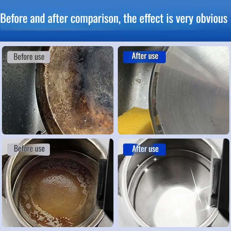 Heavy oil cleaning agent multi-functional eco-oxygen cookware renovation bubble powder pots pans bottom oxygen bubble cleaner