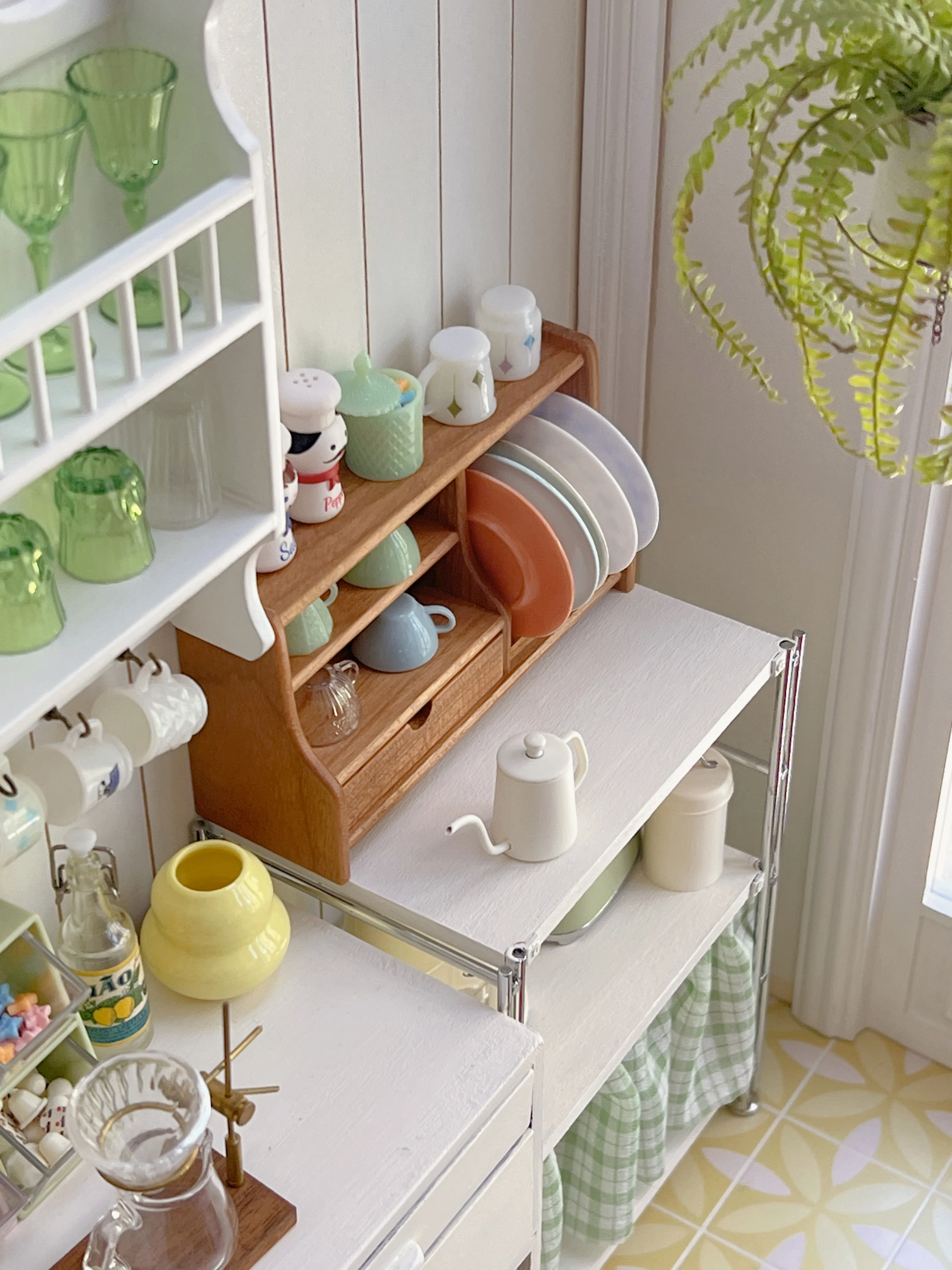 1/6 bjd ob11 miniature dollhouse furniture Mini model Dish Rack/Desktop Storage Rack/Document Rack 2
