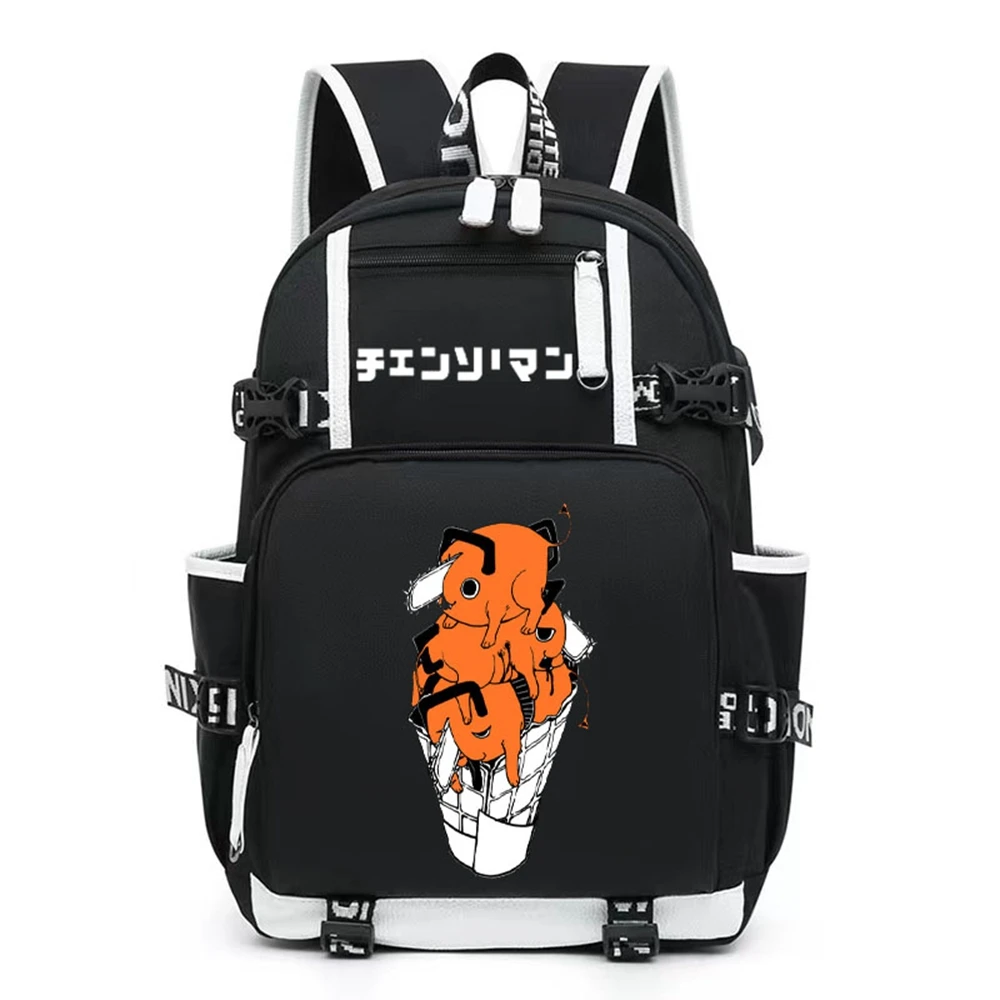 

Unisex Anime Cartoon Chainsaw Man Pochita Travel Rucksack Casual Schoolbag Student Backpacks