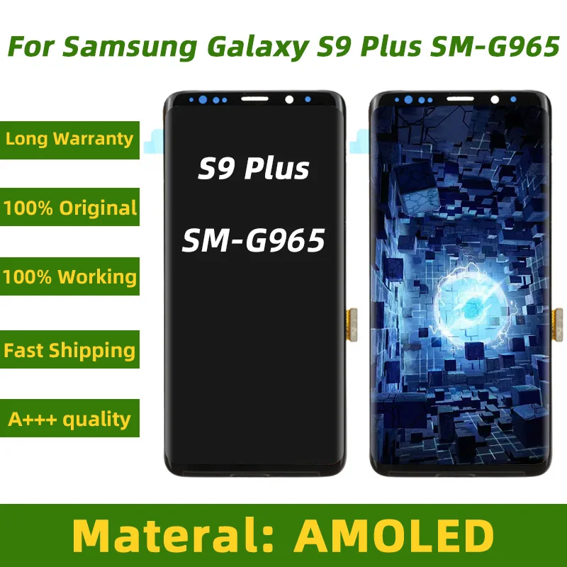 

Original Super AMOLED S9 Plus G965 G965F LCD For SAMSUNG Galaxy S9 Plus Display LCD Touch Screen Digitizer Assembly Replacment