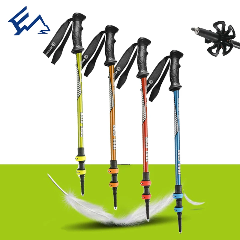 

Retractable Cane Outdoor Carbon Fiber Trekking Poles Ultralight Multifunction Walking Stick Camping Equipment Trail Running