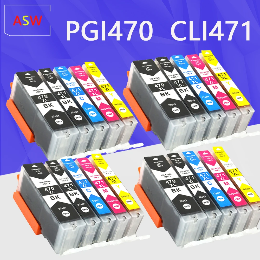 

PGI470 PGI-470 BK 470XL CLI 471 compatible ink cartridge for canon PIXMA MG5740 MG8640 TS5040 TS6040 TS 5040 TS6040 MG 5740