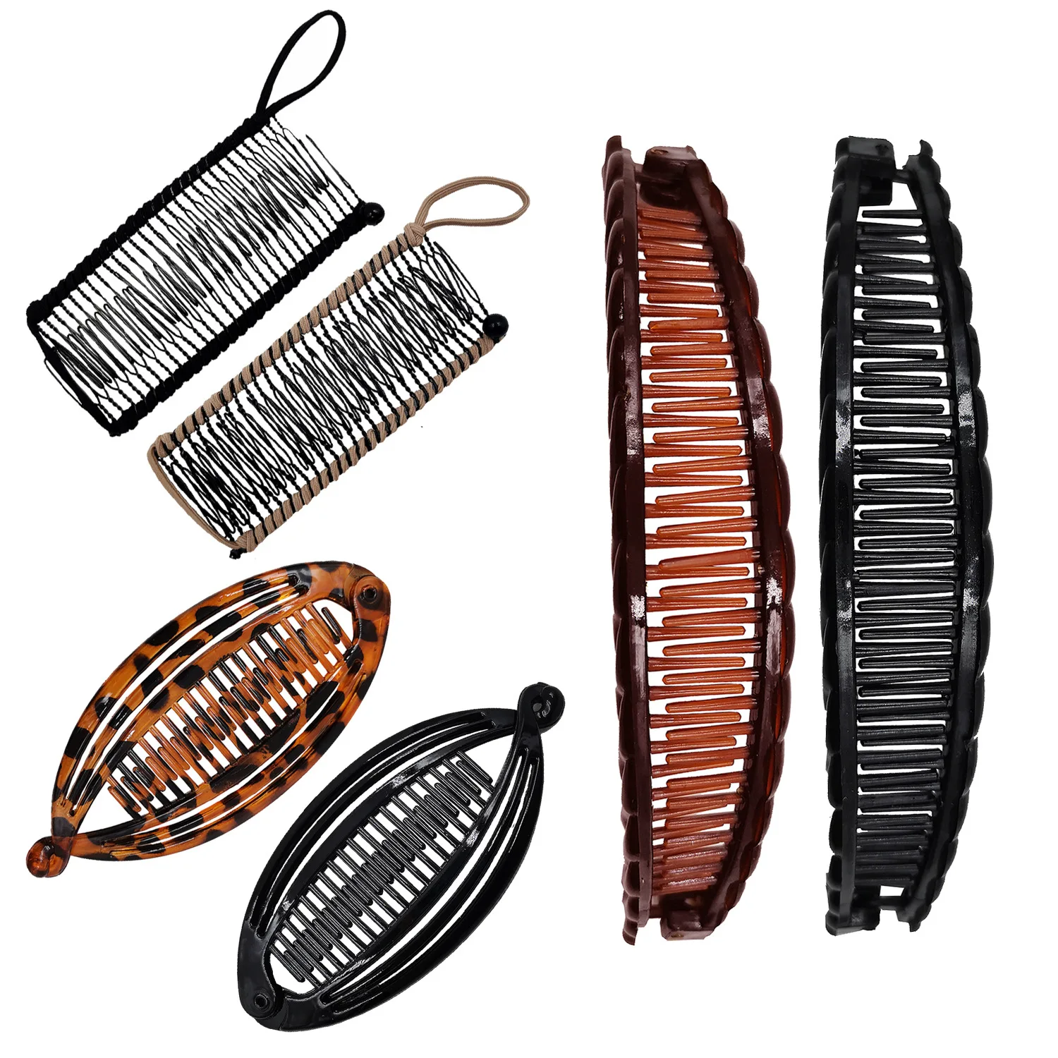 Hair Clips Hair Accessories Hair Clips Vintage Combs Tool for Thick Curly Hair Accessories Fishtail Clip Banana Clip Set for Women Girls