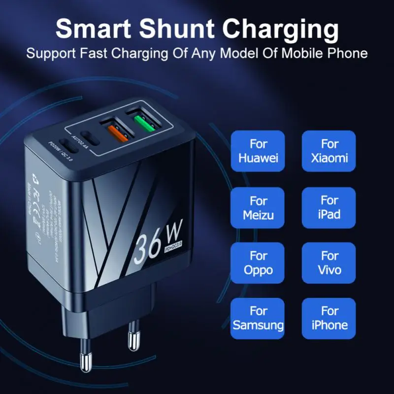 Ƽ Ʈ QC 3.0   4 USB    ,  ̱ EU ÷, USB Ʈ 