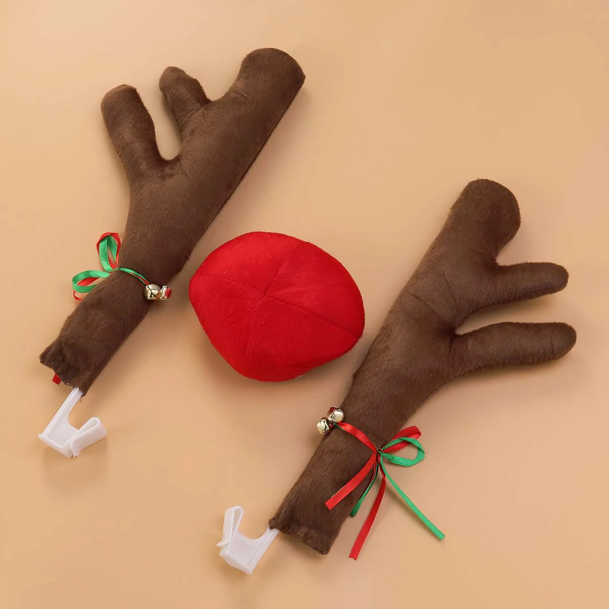 

Car Antlers with Nose Funny Christmas Decorations Kit for Vehicles (Brown)