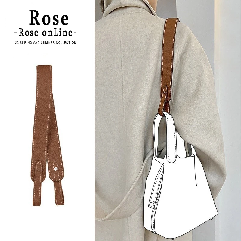 Custom Lindy Bag Evelyn Bag Shoulder Strap Bag Strap Vegetable Tanned Cowhide Togo Lychee Pattern Diagonal Shoulder Bag Strap