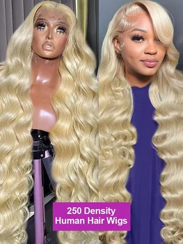 250 300 Density 613 Colored Wigs Body Wave 13x6 HD Lace Frontal Human Hair Wig 13x4 Honey Blonde Lace Front Wigs For Black Women 1