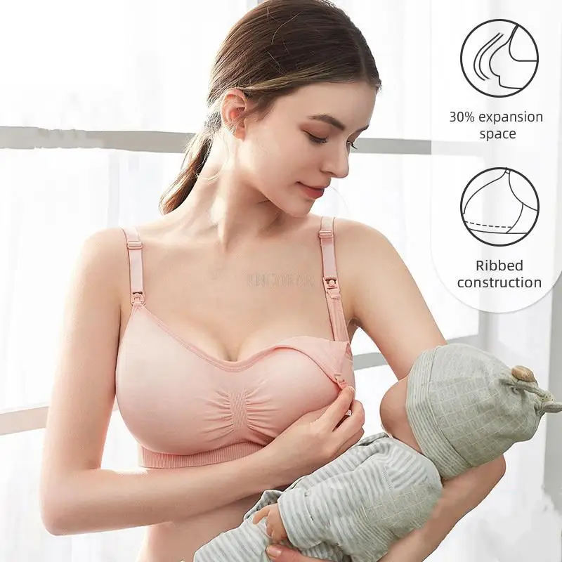 Sexy Cotton Bralette Maternity Nursing Bra Large Size Sleep Adjuster  Breastfeeding Bra Mothercare Invisible Pump