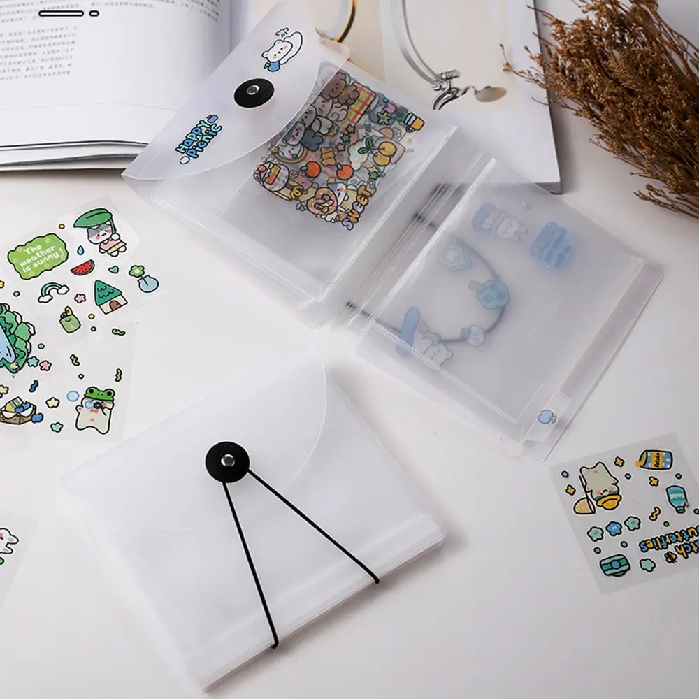 A6 Stickers Storage Book Transparent Nail Sticker Collecting Bandage Notebook Holder Cash Bill Organize Idol Photo Booklet 2