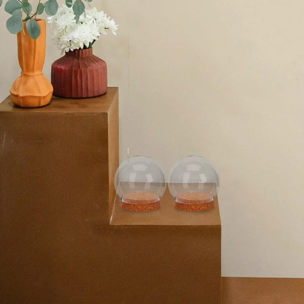 Preserved Fresh Flowers Glass Cover Flower Dustproof Cover Transparent Glass Dome Protector Clear Flower Domes glass storage jar glass storage tank glass storage container glass display cabinet