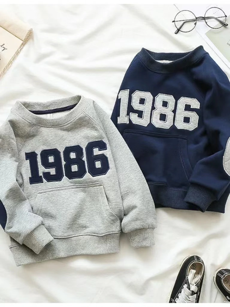 

2-6Yrs New Spring Autumn Boys Clothes Soft Cotton Sweatshirt Children Casual Long Sleeve T-Shirt Sportswear Teen Clothing Tops