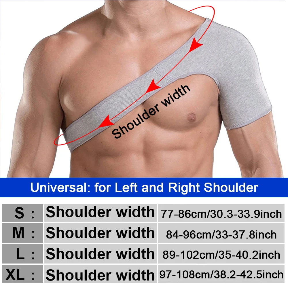 Enhanced Compression Shoulder Support Brace with Adjustable Strap
