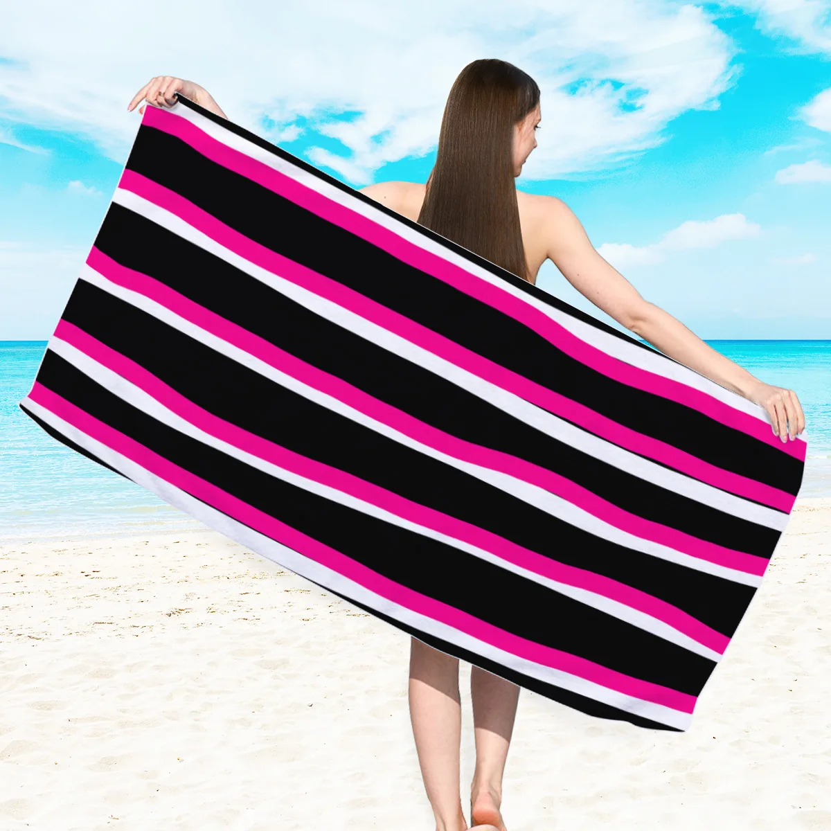 Toalla de playa estampada para niños y adultos, toallas de microfibra de secado  rápido personalizadas, sin arena