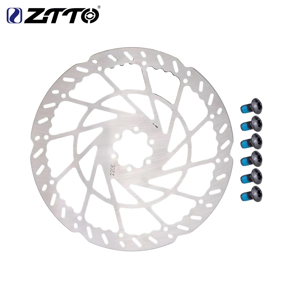 ZTTO Disc Brake Rotor Bicycle, 220mm E Bike Motor Hydraulic Brake Rotor 140mm 160mm 180mm 203mm 2.3mm Thick 6 Bolt Stainless Steel