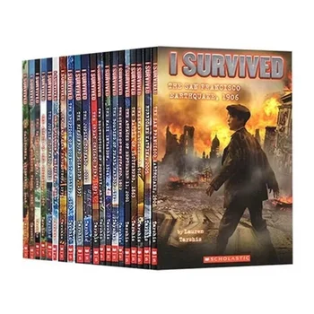 22 Books/Set I Survived English Reading Books Disaster History Survival Novel Escape Guide Children's Science Chapters Books 1
