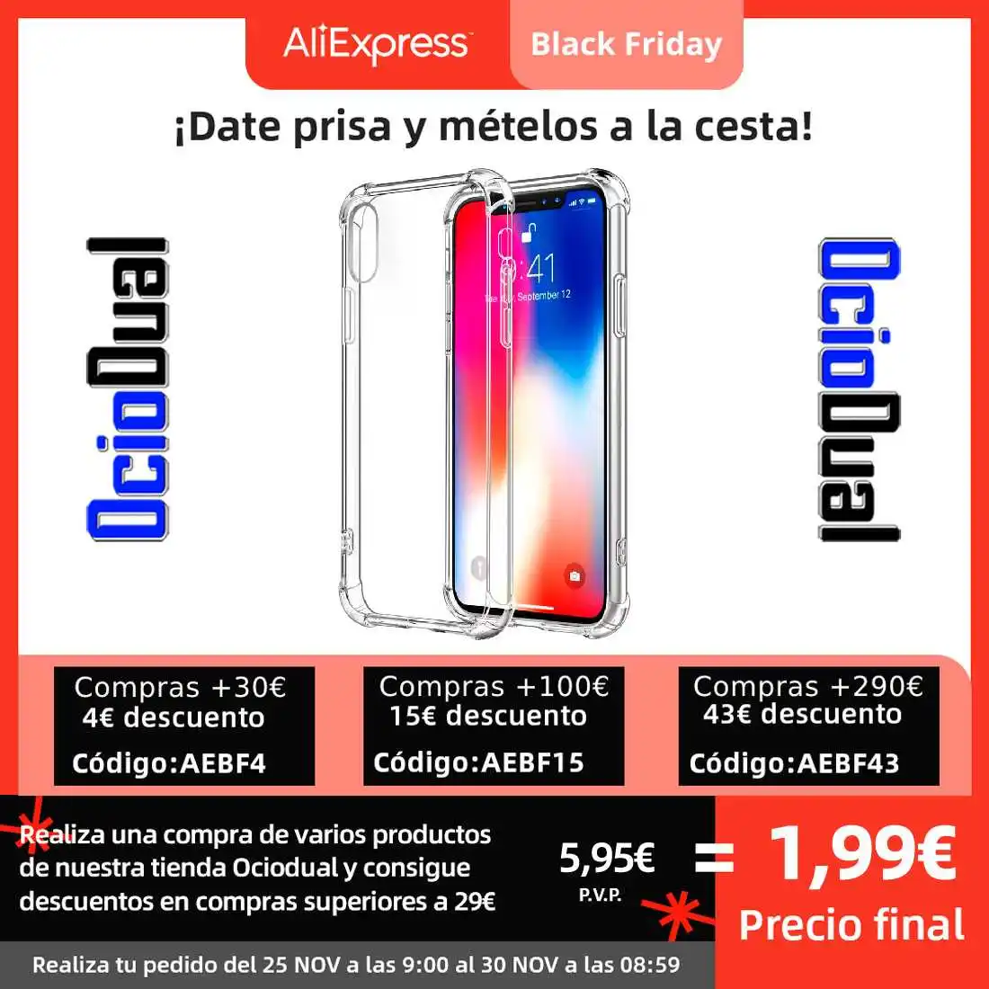 OcioDual чехол-подставка TPU Gel ShockProof edge усиленные антишоки для iPhone X / XS Прозрачный