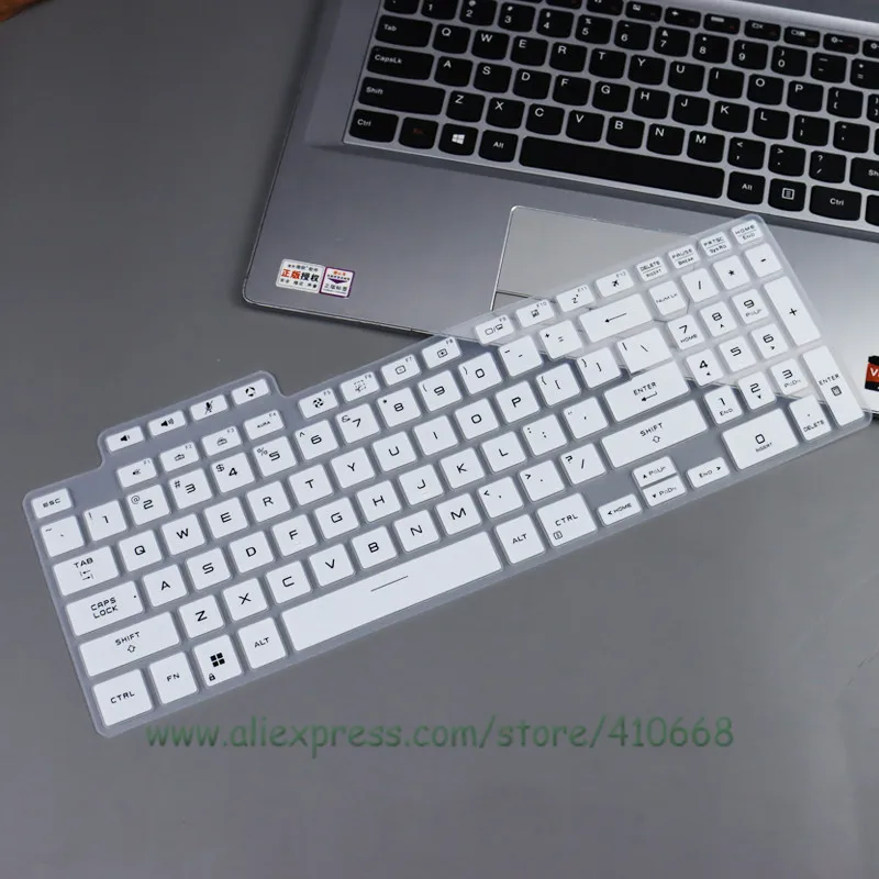15.6 실리콘 TPU 노트북 키보드 커버 보호대, 아수스 TUF 게임 F15 (2022) FX507Z FX507ZM FX507ZE FX507ZC FX507 ZM ZE ZC