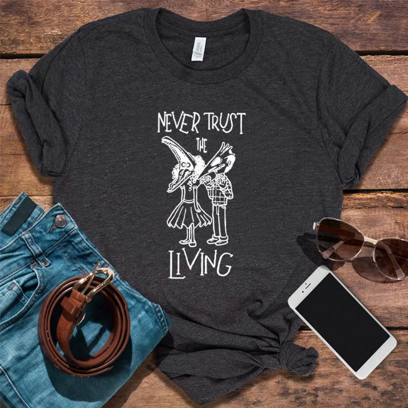 

Never Trust T Shirt Beetlejuice Graphic TShirt Vintage Women Clothing Beetlejuice Graphic T Shirts Aesthetic Clothes Vintage