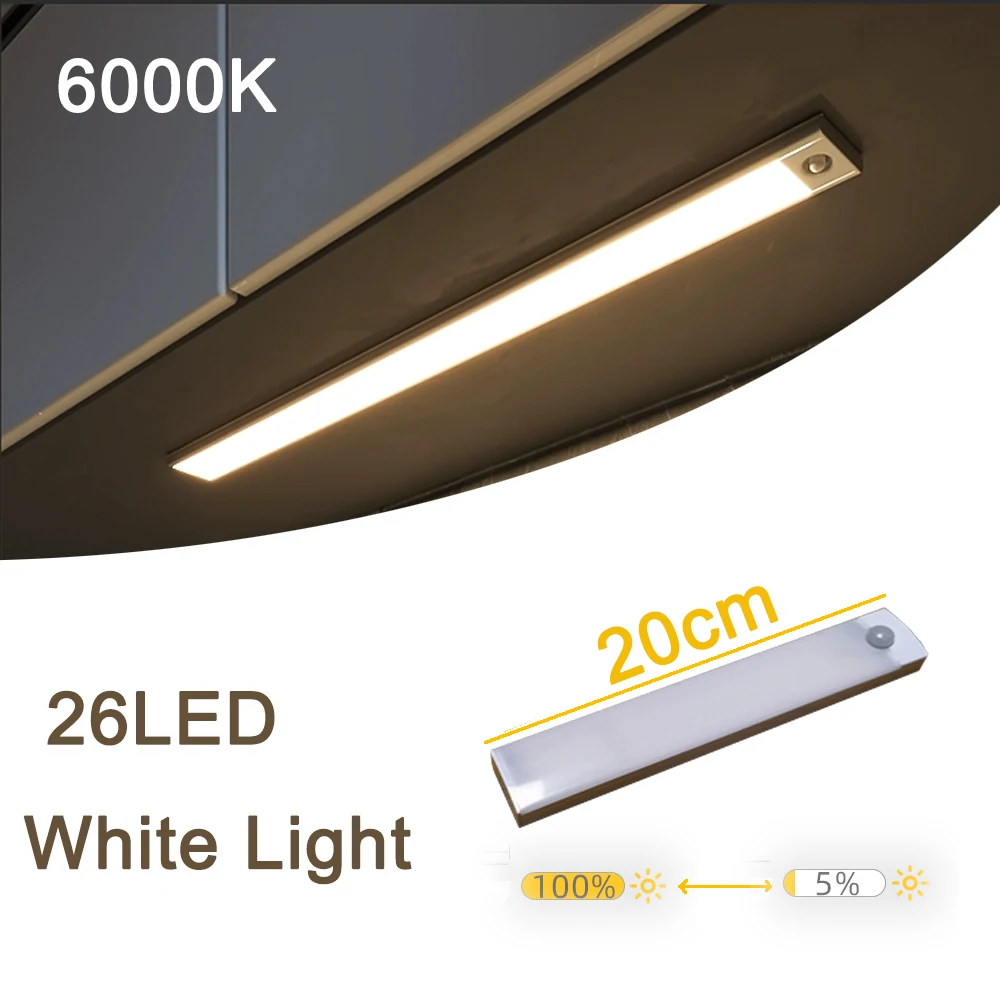

Long Motion Sensing Night Light Cabinet Kitchen Closet 5-100% Dimmable Emergency Lamp for Aisle Bedroom Special