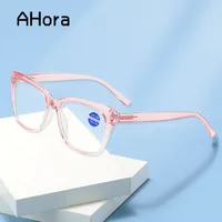 Ahora Oversized Transparent Reading Glasses Anti Blue Light Blocking Presbyopia Computer Eyewear +1.25+1.75+2.0+2.25+2.5+2.75 1
