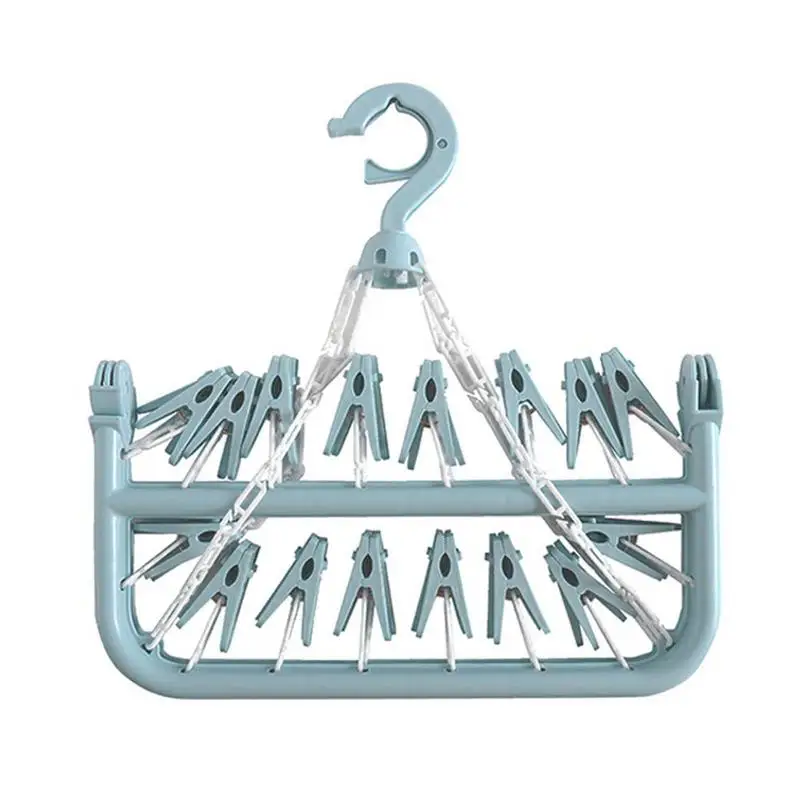 Drying Clip Swivel Hangers For Clothes With Clips Wind-Proof Swivel Hangers For Clothes Lingerie Socks 5