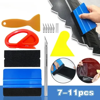 Kit di strumenti per l'avvolgimento dell'auto Set di fogli per auto Involucri in vinile Strumenti per stagnola Raschietto per raschietto Coltello per kit di strumenti per pellicola da imballaggio per auto