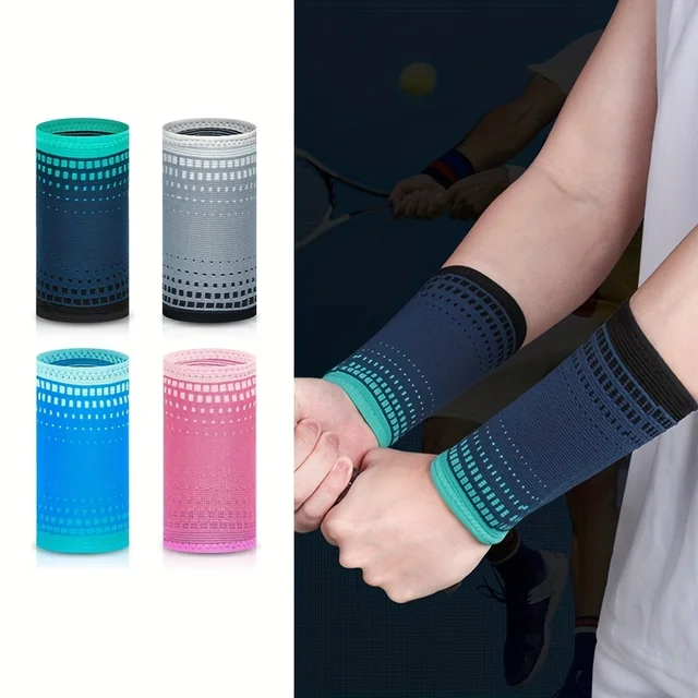 1pc Sports Wrist Guard: Knitted Compression Support for Men & Women's Basketball, Badminton,