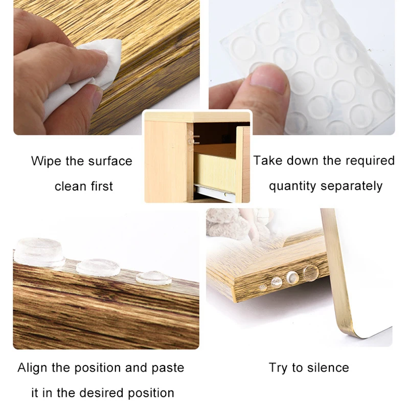 Self-Adhesive Silicone Anti Slip Bumpers Feet Pads Damper Buffer Cabinet Door Silicone Furniture Stop Muffler Wall Protector silicone furniture pads silicone door stoppers silicone anti slip pads