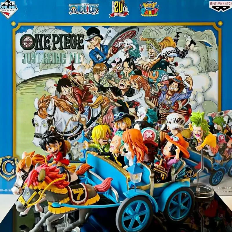 

Banpresto One Piece Genuine Carriage The 20th Burgundy Blue Straw Hat Group Limited Birthday Gift