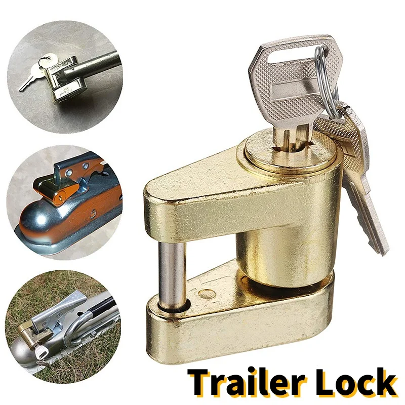 Trailer Hitch Lock Anti-ferrugem Anti-roubo Reboque Conector Cadeado Gancho Deadbolt Lock Engate Protector de Segurança 14
