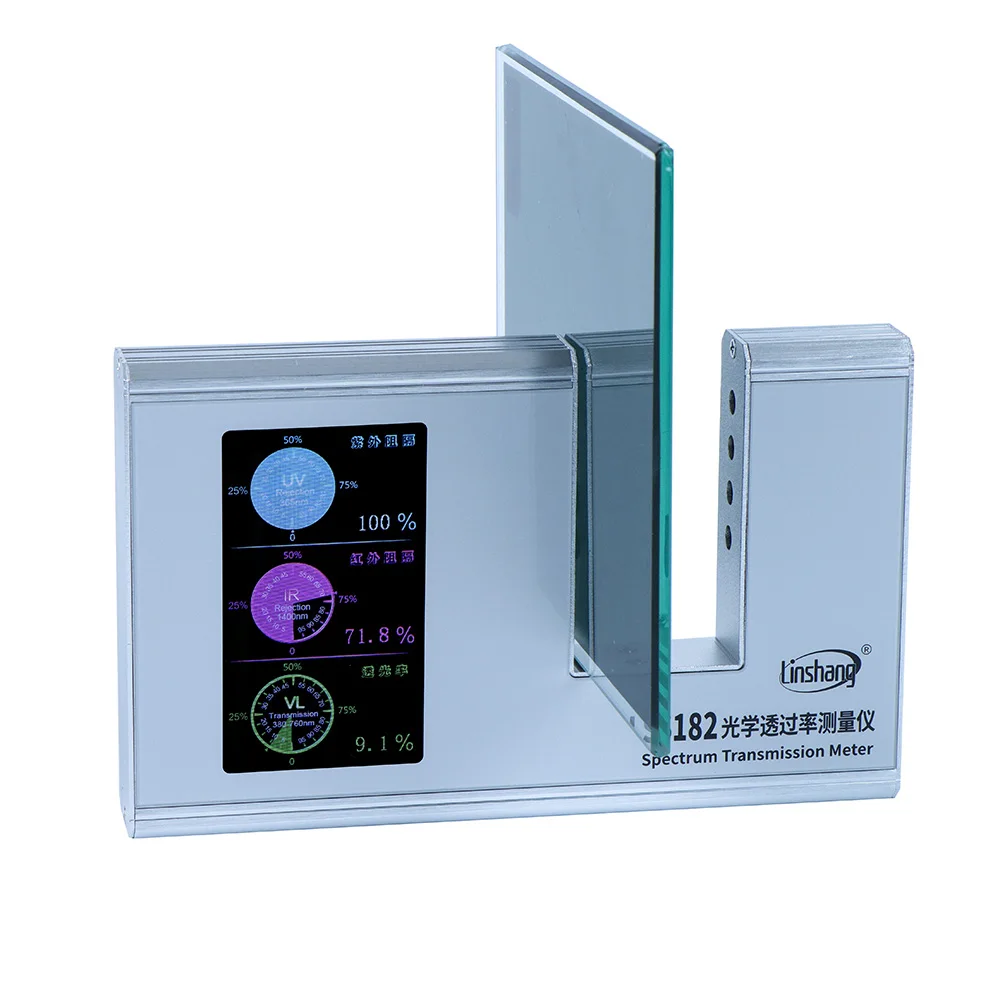 Light Transmittance Meter LS182 Solar Film High Precision Transmission Meter 365nm UVT 940nm IRT and VLT SHGC Simple Operation