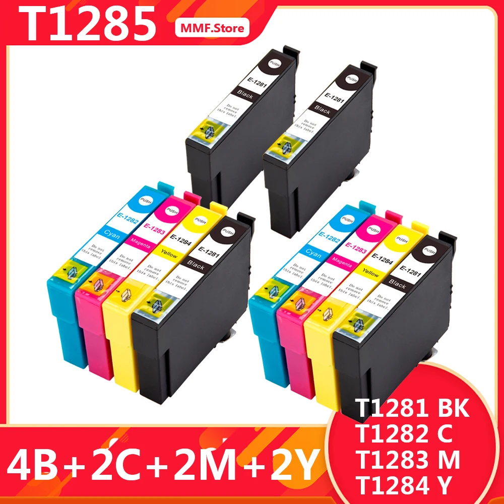 T1285 Cartuccia D'Inchiostro Compatibile Per Epson T1281 T1282 T1283 T1284 Stilo Inchiostro Sx125 Sx130 Sx230 Sx235W Sx420W Sx440W Sx445W Bx305F