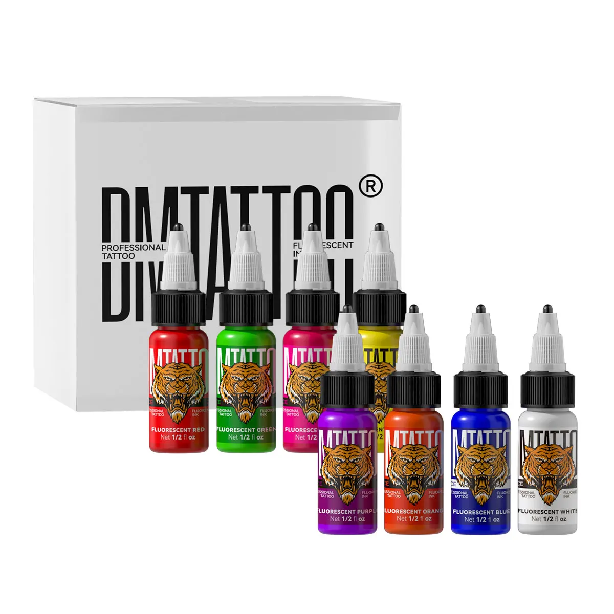 Tattoo Ink Kit 8PCS 15ml Fluorescent Tattoo Ink Set