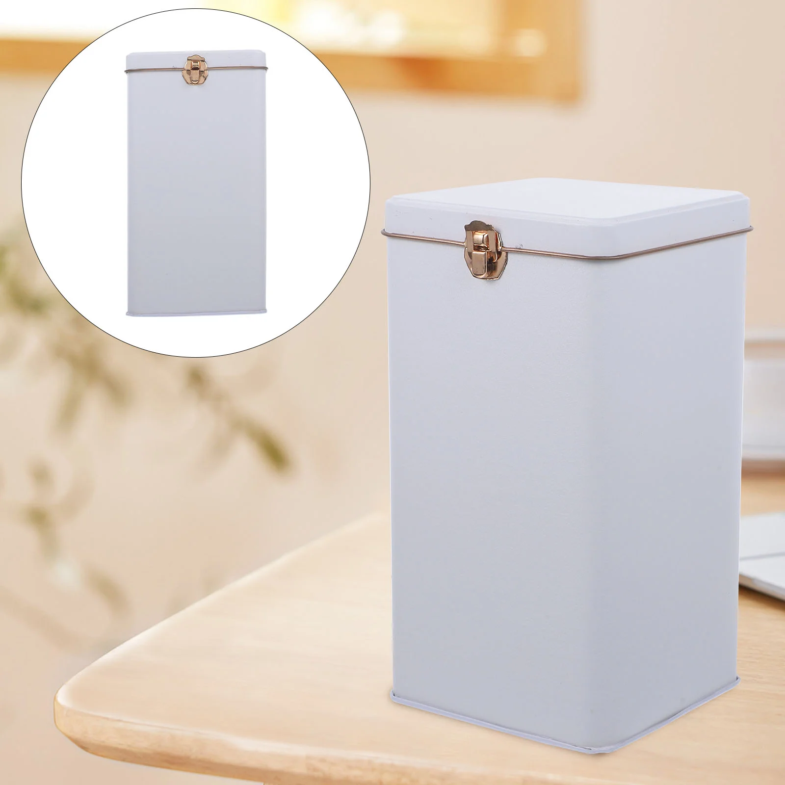 

Empty Tin Box Lid Airtight Tinplate Storage Box Rectangle Cookie Tin Metal Tin Container Candy Cookie Jewelry Coin Tea
