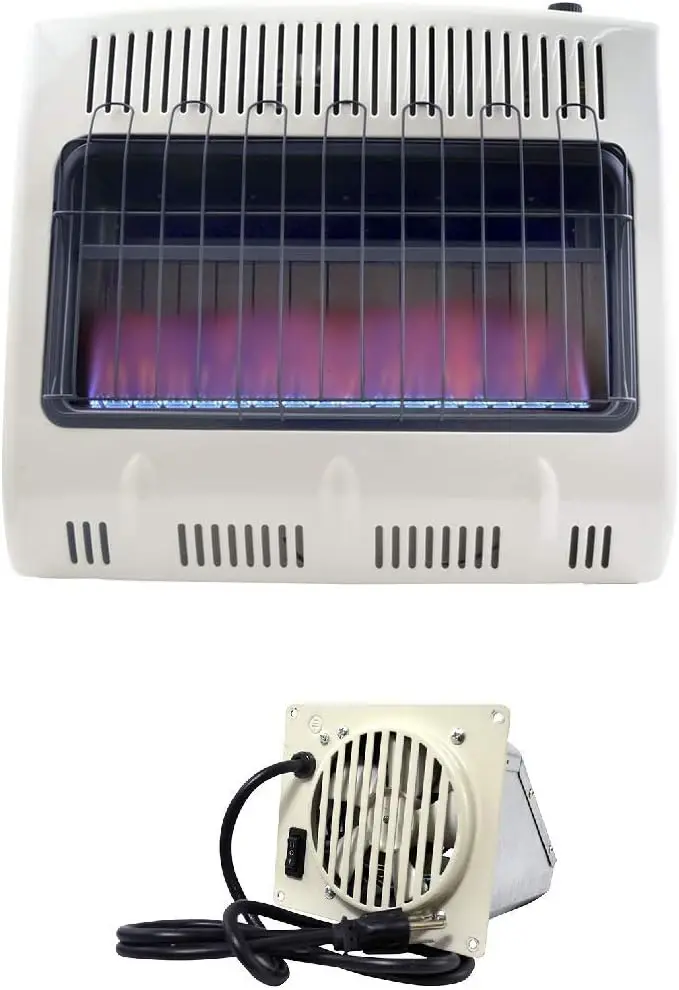 30K BTU LP Vent Free Blue Flame Heater with Built In Blower (Liquid Propane)