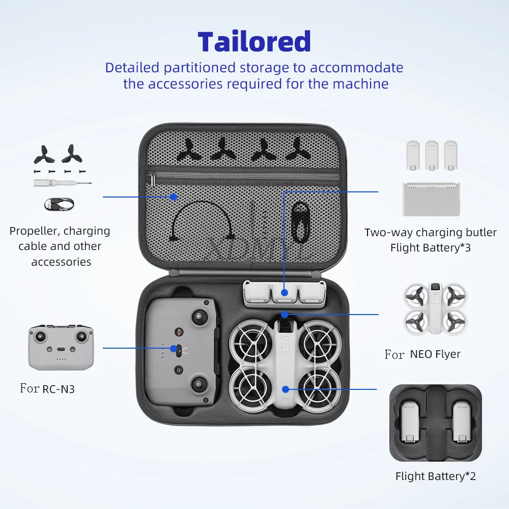 Waterproof Carrying Case For DJI NEO Hand-held Travel Box Protective Shoulder Bag Suitcase For DJI NEO Drone Accessories